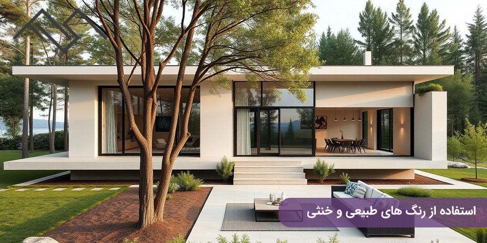 ویژگی های یک ویلای مدرن ایده آل در شمال؛ استفاده از رنگ های طبیعی و خنثی