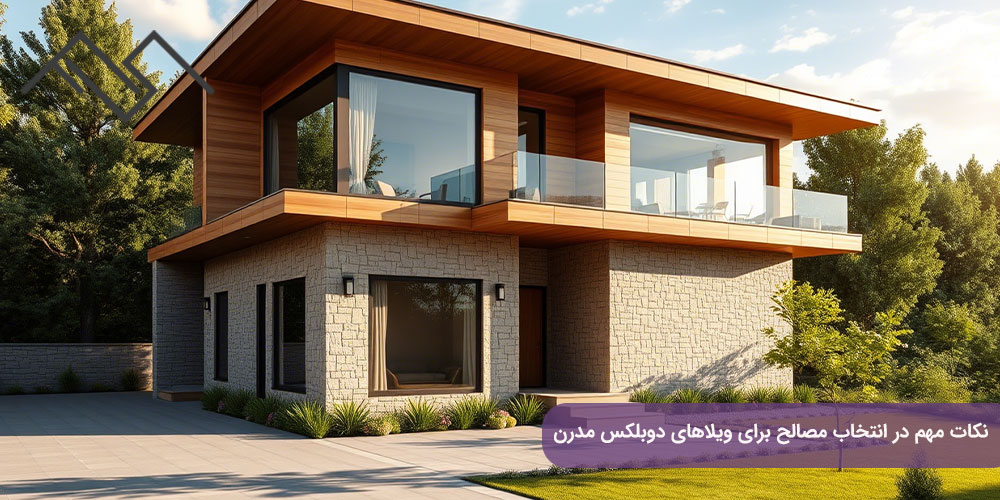 نکات مهم در انتخاب مصالح برای ویلاهای دوبلکس مدرن