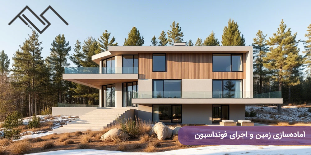 آمادهسازی زمین و اجرای فونداسیون