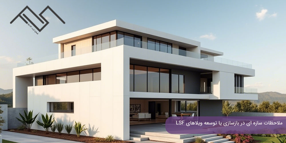 ملاحظات سازه‌ ای در بازسازی یا توسعه ویلاهای LSF