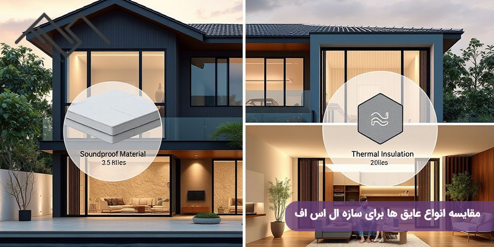 مقایسه انواع عایق ها برای سازه ال اس اف