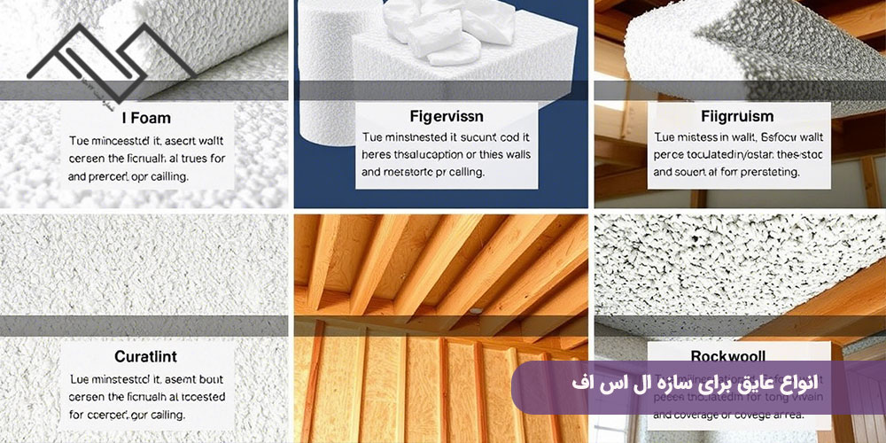 عایق حرارتی و صوتی در سازه های LSF : انواع عایق برای سازه ال اس اف